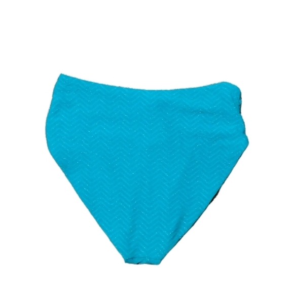 Trina Turk Swim Spa Collection Hi Waist Bikini Bottom Teal Women's Size 10 NWT - Picture 5 of 9